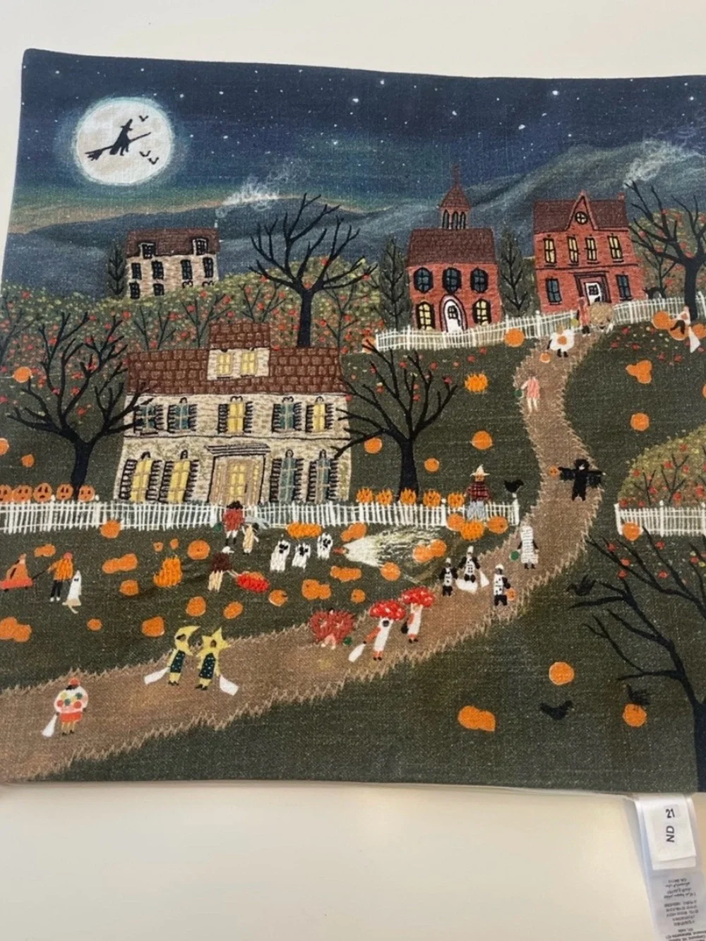 NWT West Elm x Nicole Cicak Halloween Harvest Pillow Cover 20x20 Embroidered